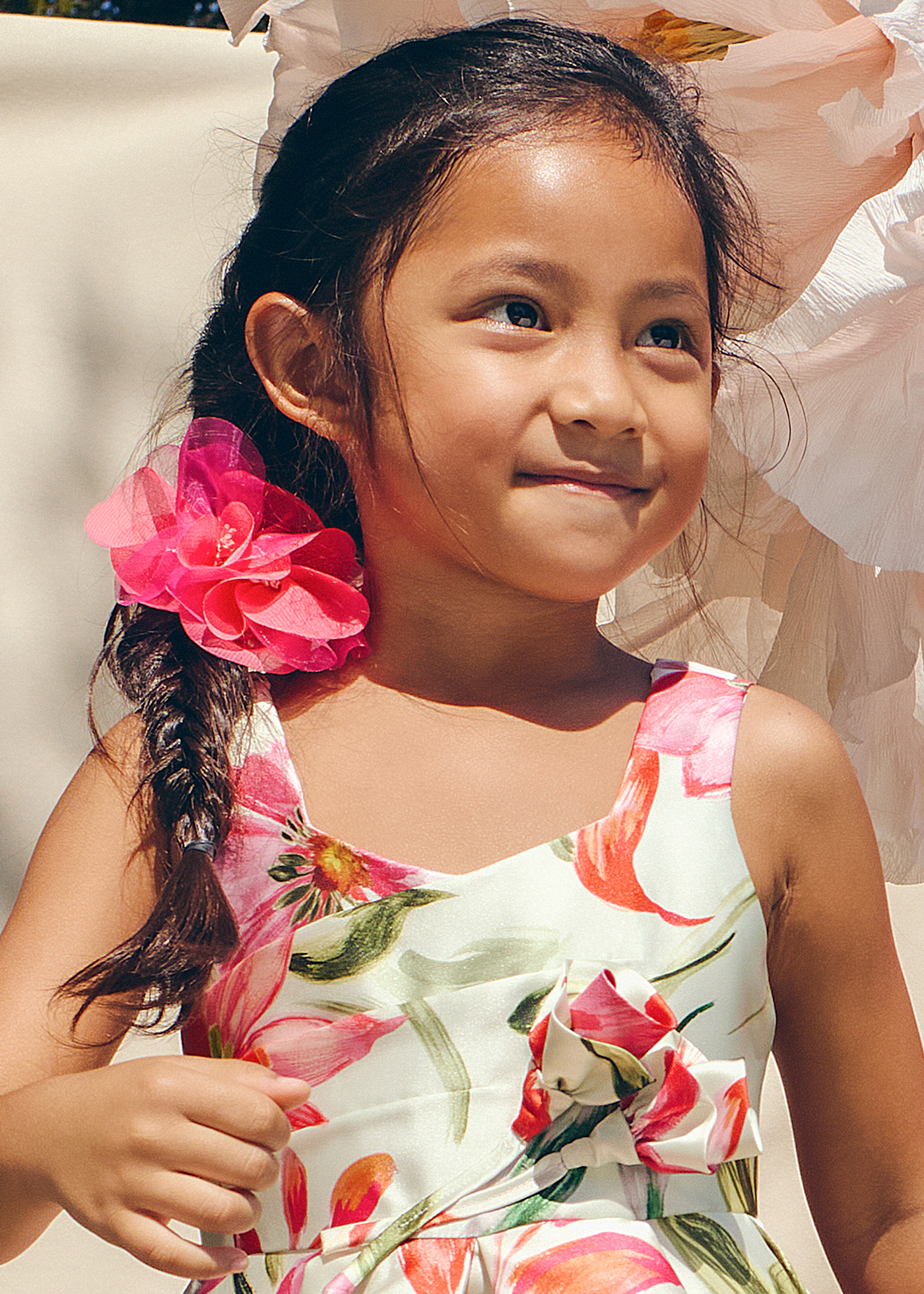 Girl flower hair clip Fuchsia | Abel & Lula ®