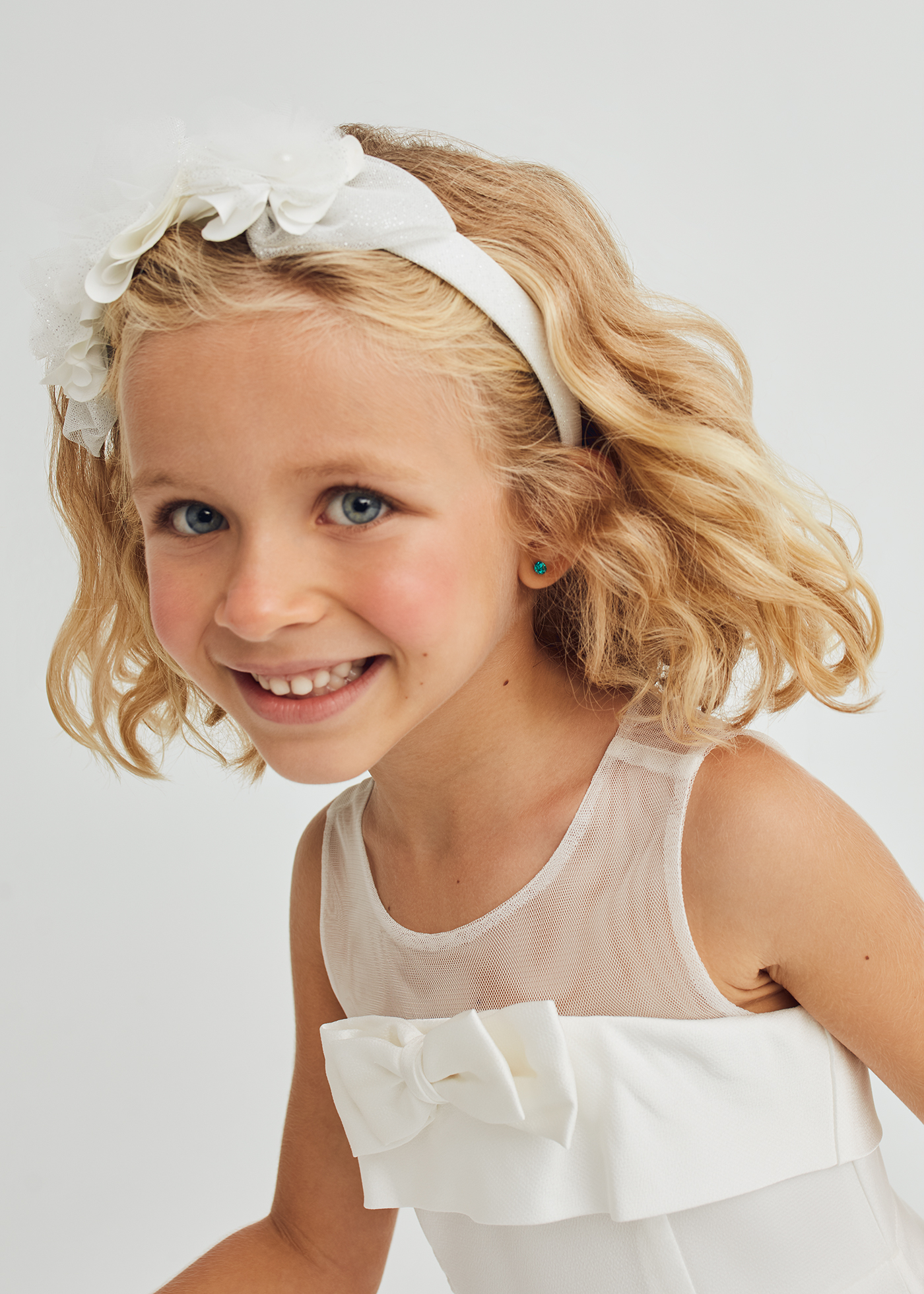 Haarallerliebst Cerchietto per capelli con fiori per ragazze – Accessori per capelli con fiori grandi in tulle rosa – Fascia con fiore per bambini