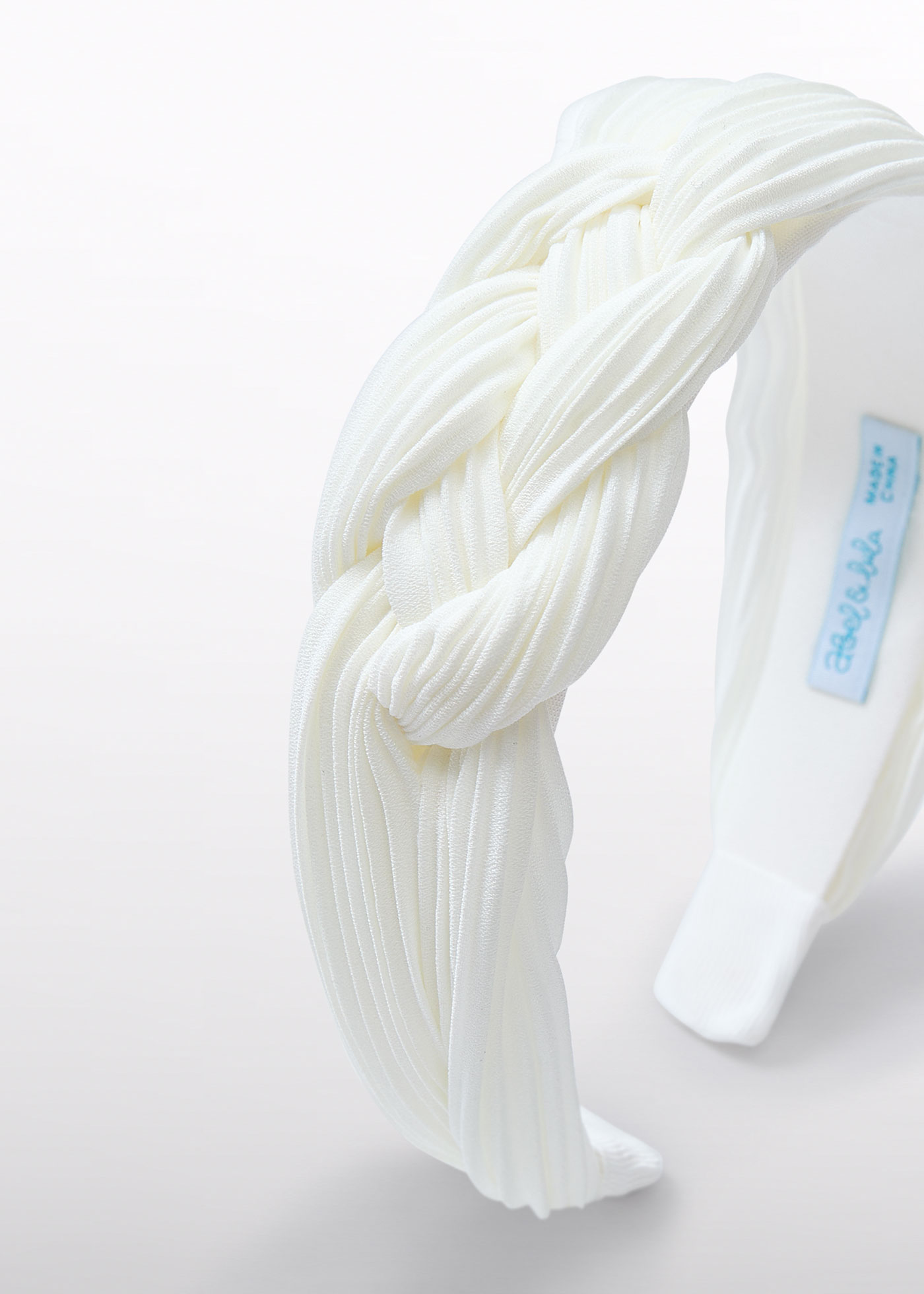 Girl pleated gauze headband Cream | Abel & Lula ®