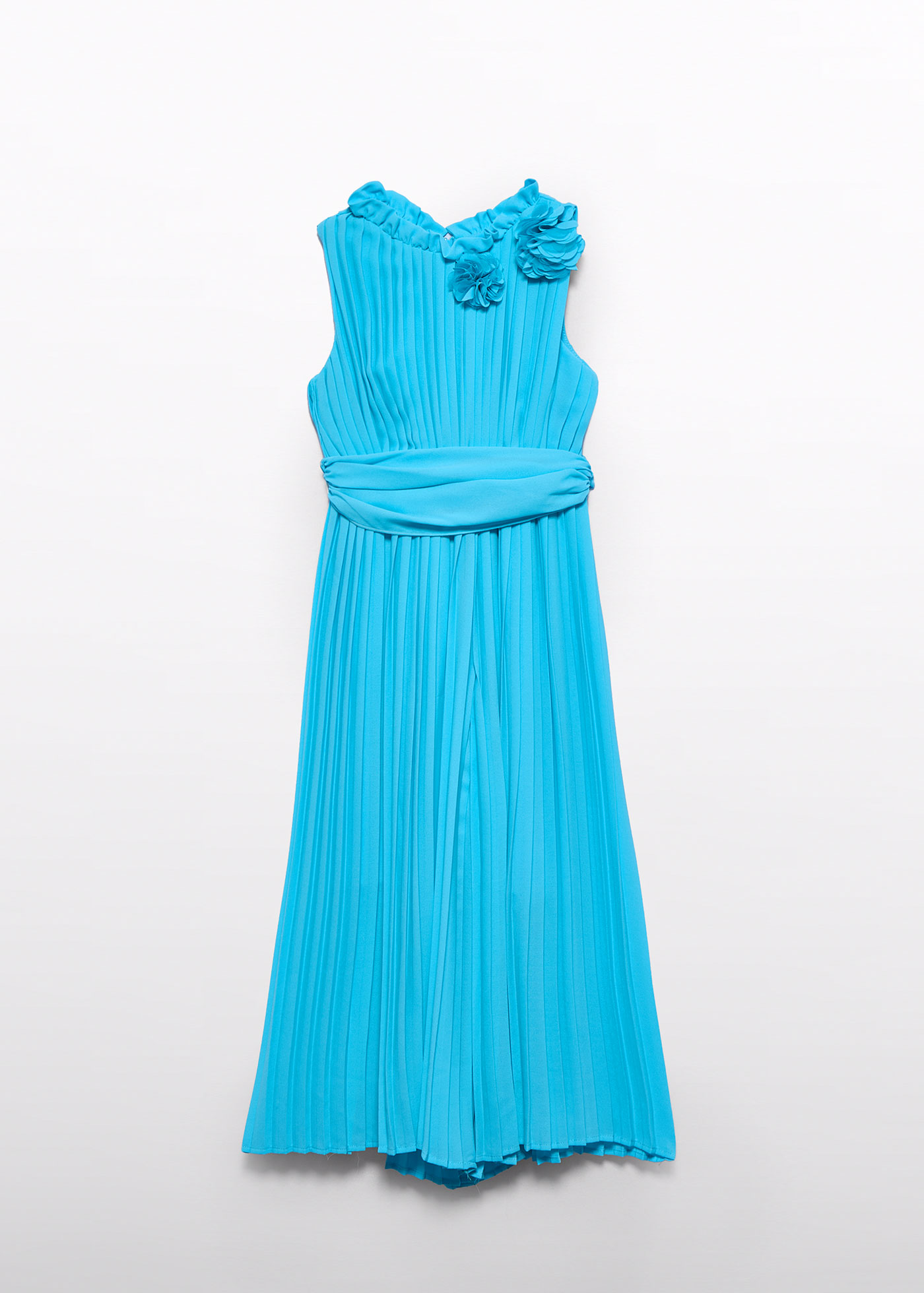 Girl pleated crepe jumpsuit Purple | Abel & Lula ®