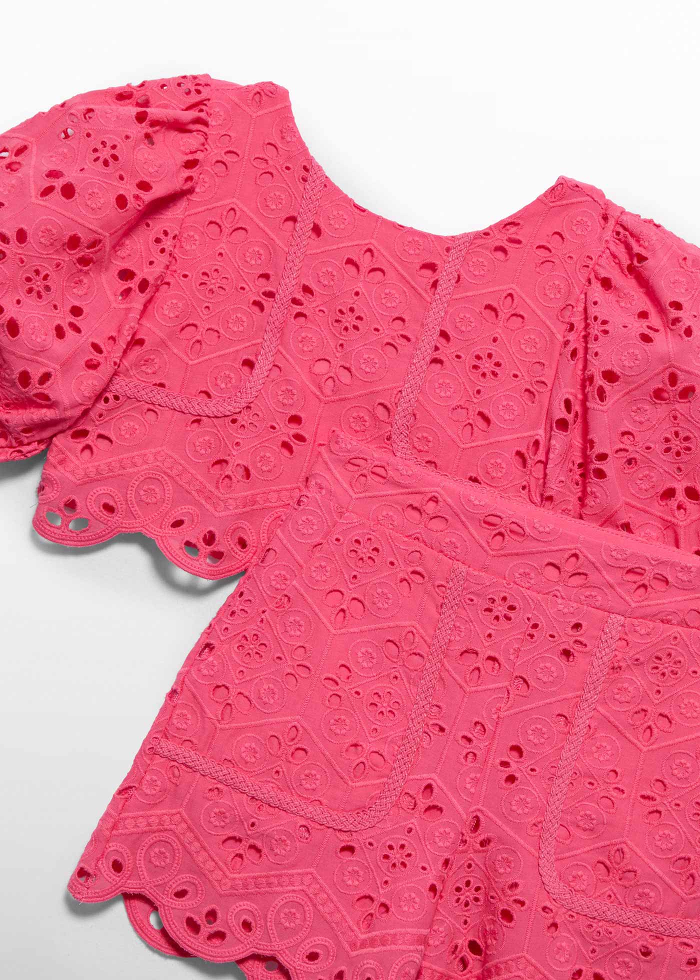 Girl embroidered shorts set Fuchsia | Abel & Lula ®