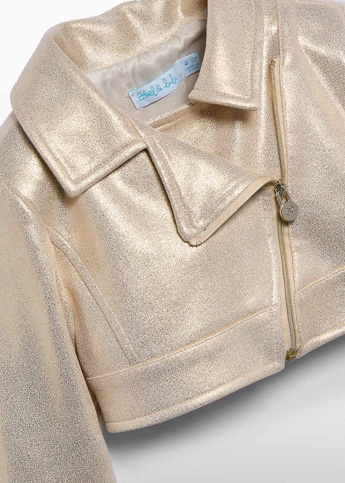 Girl cropped jacket Golden | Abel & Lula ®