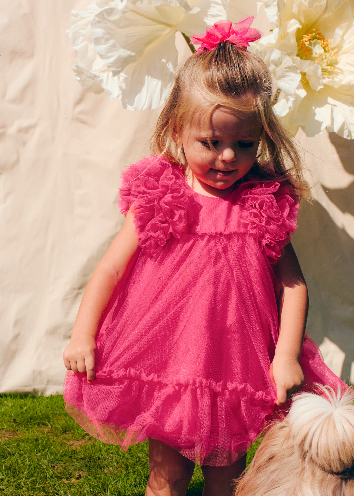 Robe Bébé Bella Chica En Gaze De Coton | Bleu Lavande | Pressions Dos | STANDARD 100 By OEKO-TEX