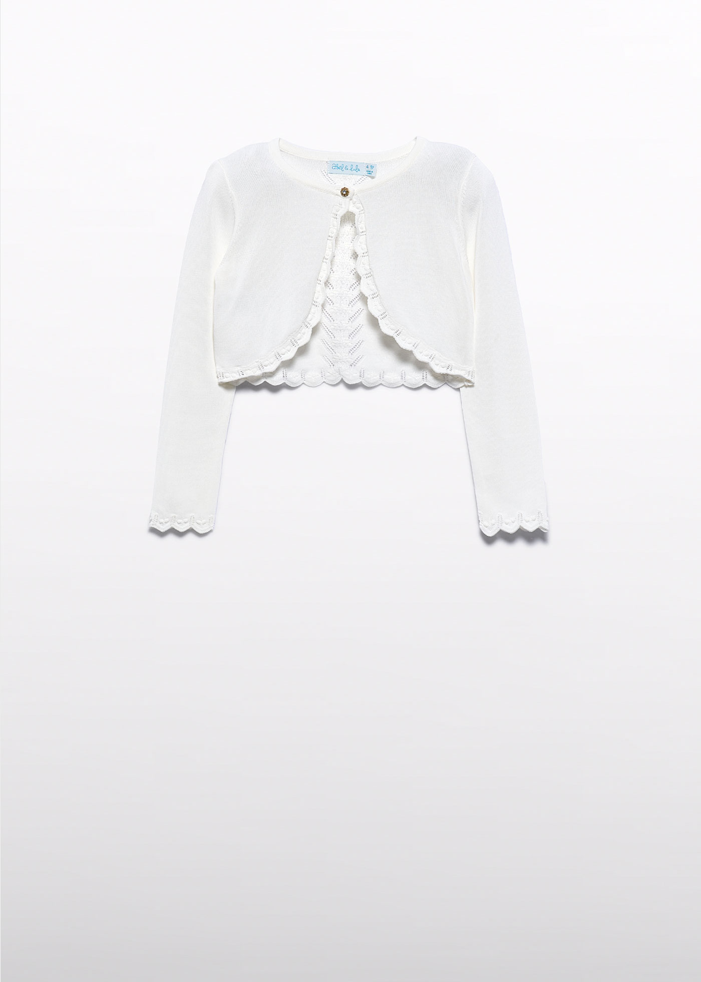 Girl knit cardigan Cream | Abel & Lula ®