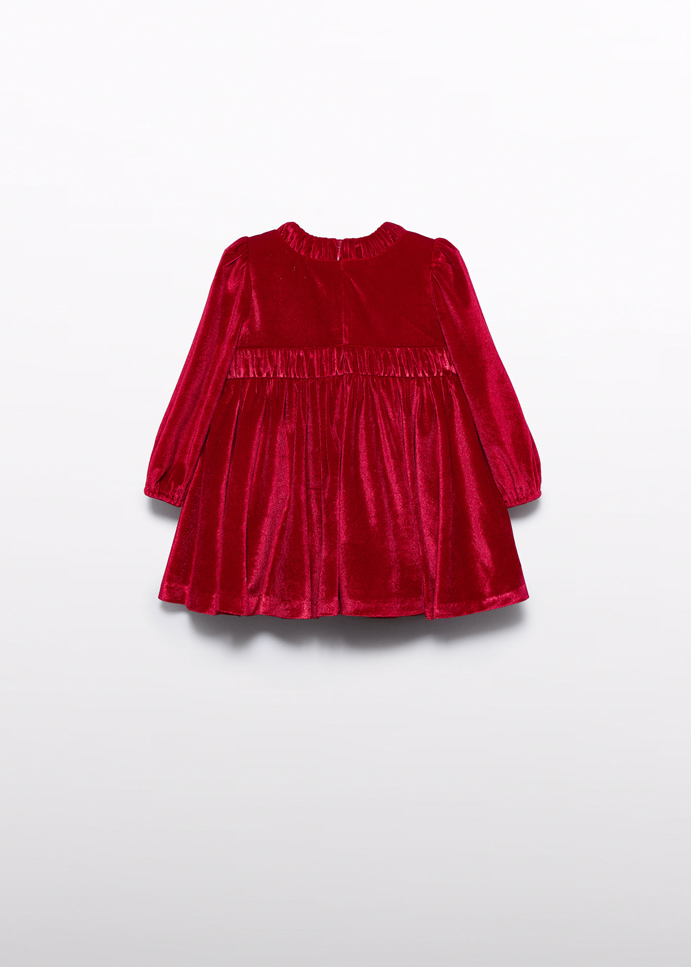 Baby Girl Glitter Velvet Dress Red | Abel & Lula