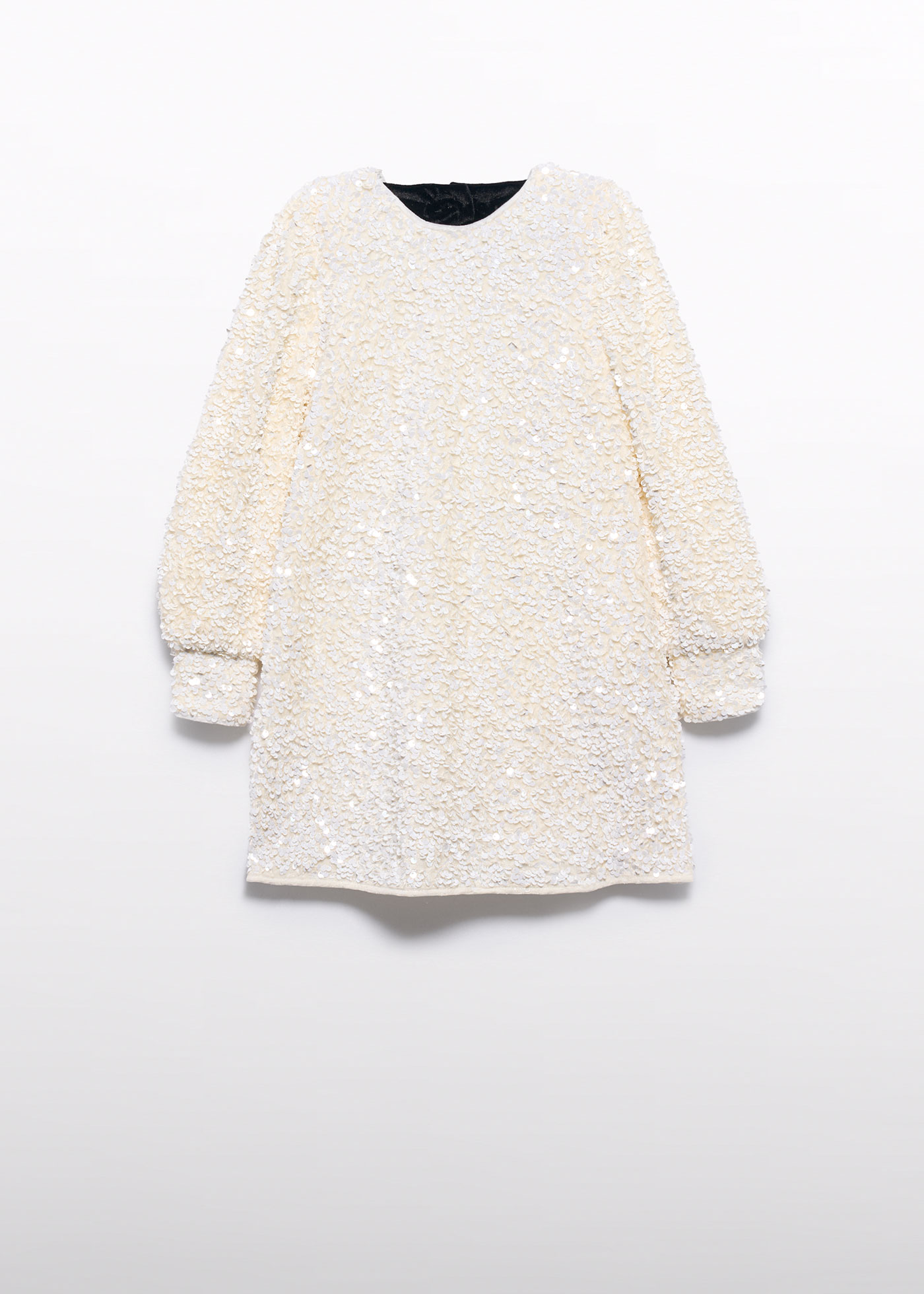 Girl A-Line Sequin Dress Cream | Abel & Lula