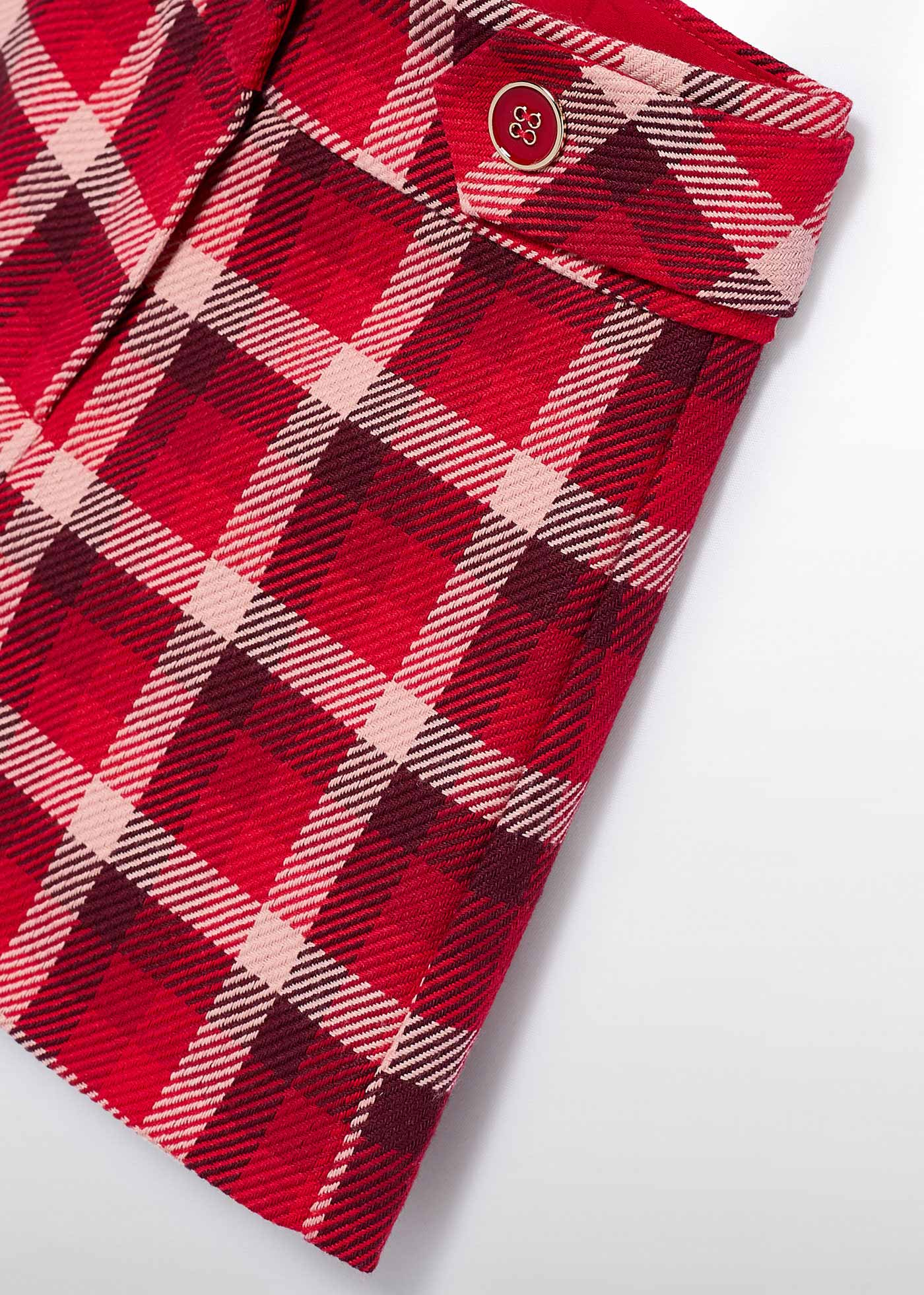 Girl Plaid Bermuda Shorts Red | Abel & Lula ®