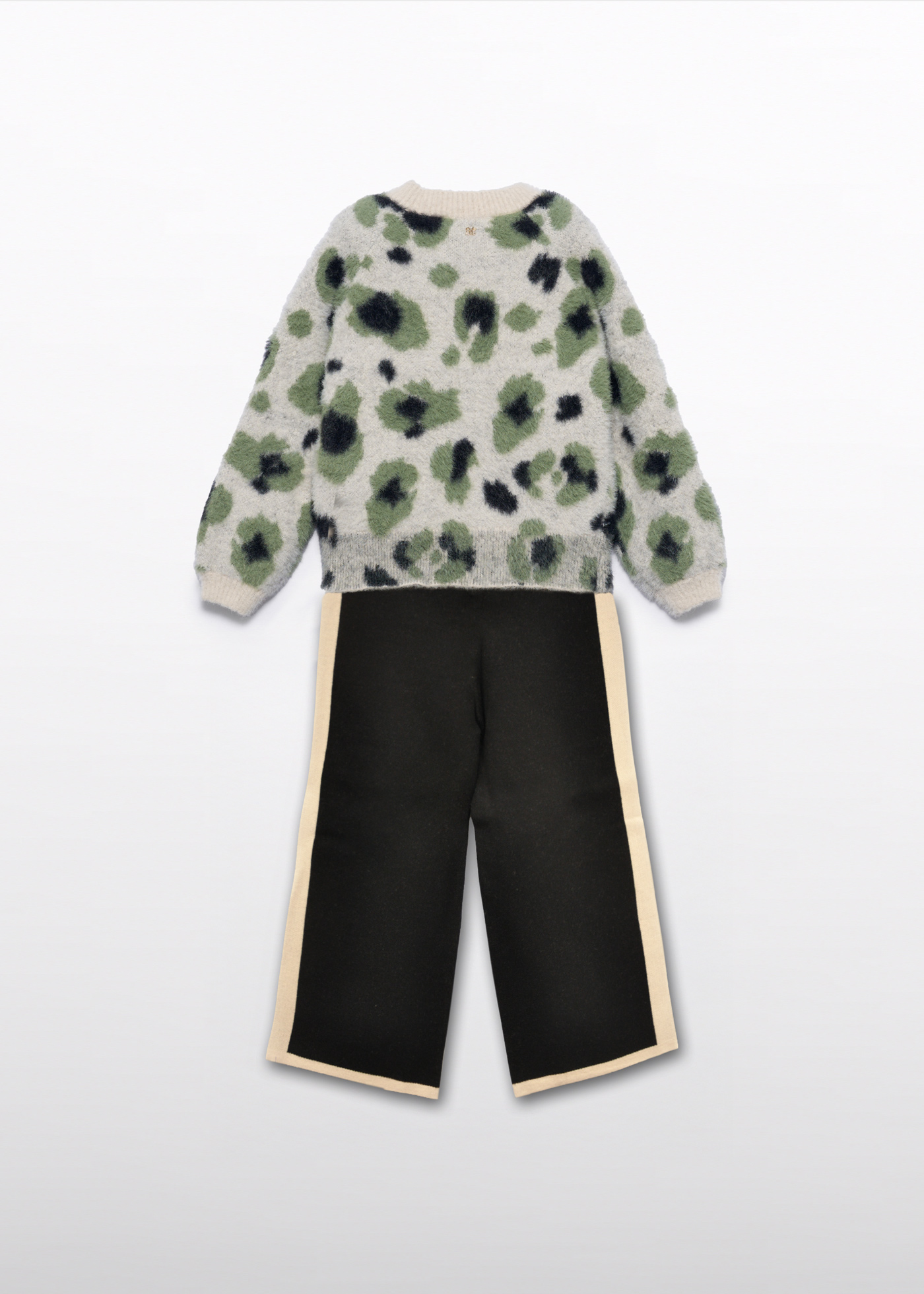 Girl Faux Fur Leopard Pants Set Marzipan | Abel & Lula ®