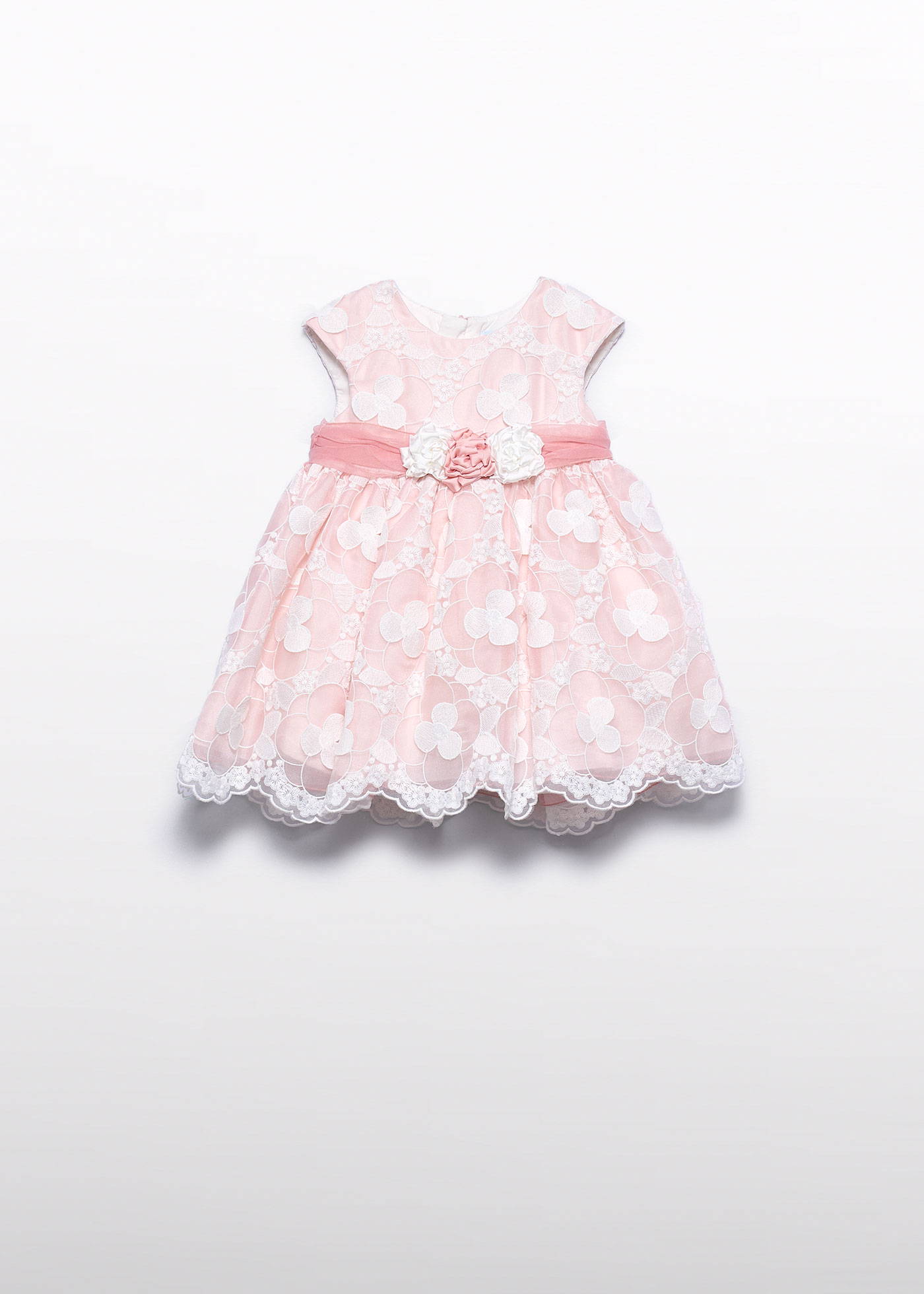 Baby Embroidered Organza Dress Pink | Abel & Lula