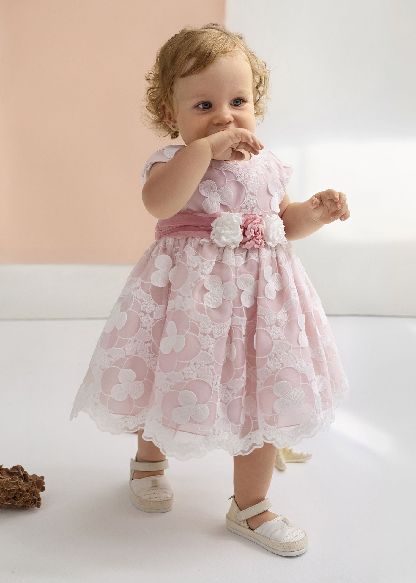 bebe embroidered dress Pink Batiste Rose Embroidered Dress – Shutterbugs Boutique main image 0