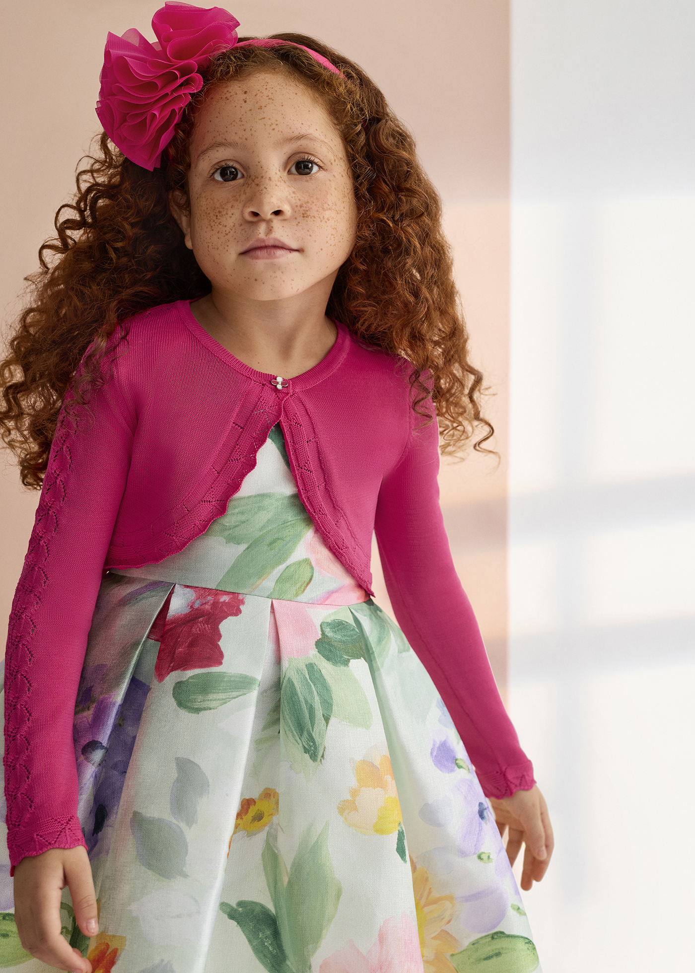Knitted bolero Fuchsia | Abel & Lula ®